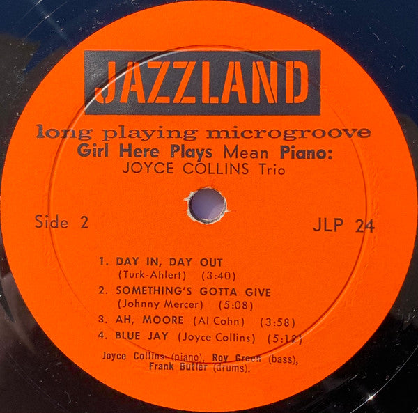 Joyce Collins Trio : Girl Here Plays Mean Piano : Joyce Collins Trio (LP, Album)
