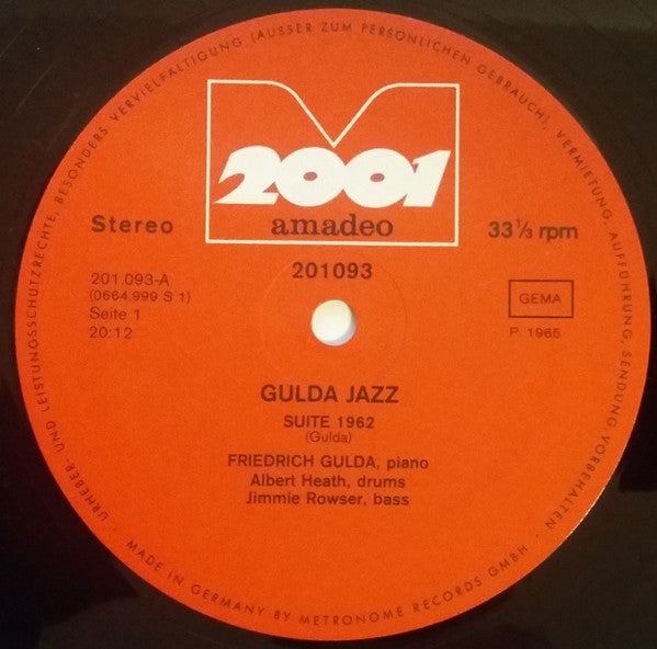 Friedrich Gulda, Albert Heath, Jimmy Rowser : Gulda Jazz (LP, Album, RE)