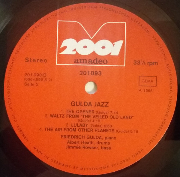 Friedrich Gulda, Albert Heath, Jimmy Rowser : Gulda Jazz (LP, Album, RE)
