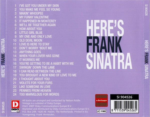 Frank Sinatra : Here's Frank Sinatra (CD, Comp)