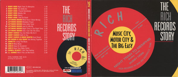 Various : The Rich Records Story / Music City, Motor City & The Big Easy (CD, Comp, RM)