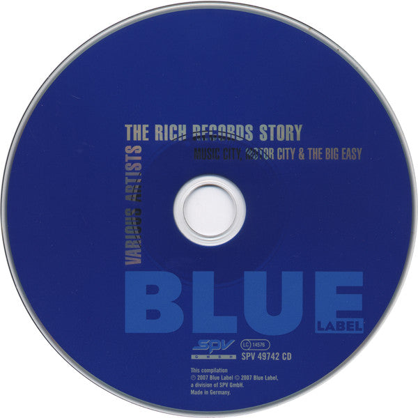 Various : The Rich Records Story / Music City, Motor City & The Big Easy (CD, Comp, RM)