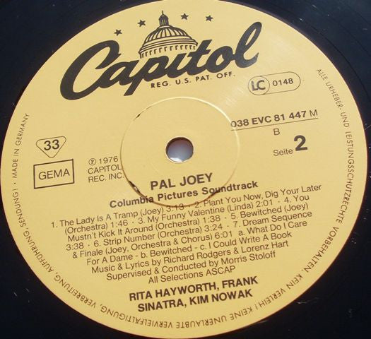 Rodgers & Hart : Pal Joey (LP, RE)