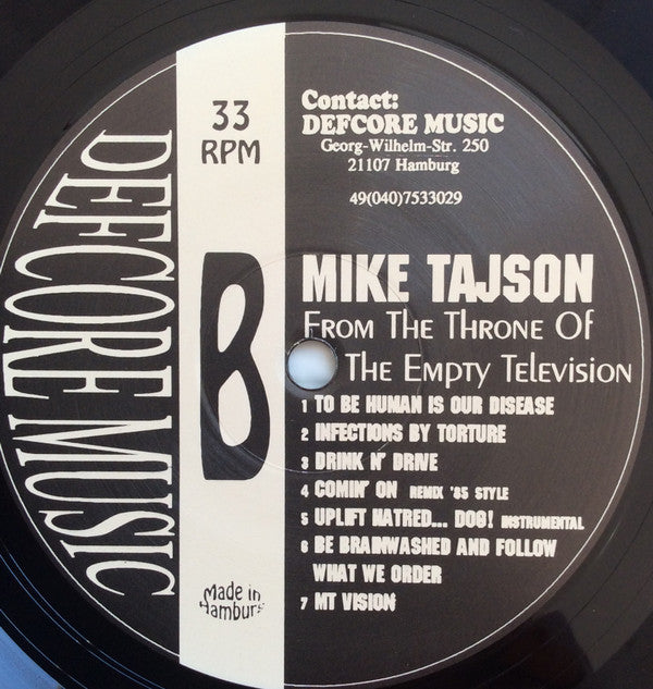 Mike Tajson : From The Throne Of The Empty Television (LP, Album)