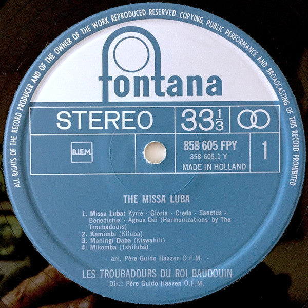 Les Troubadours Du Roi Baudouin : The Missa Luba (LP, Album)
