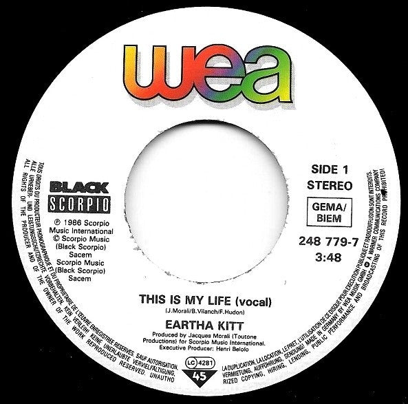 Eartha Kitt : This Is My Life (7", Single)
