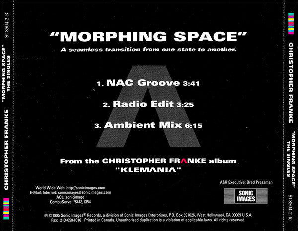 Christopher Franke : Morphing Space (The Singles) (CD)