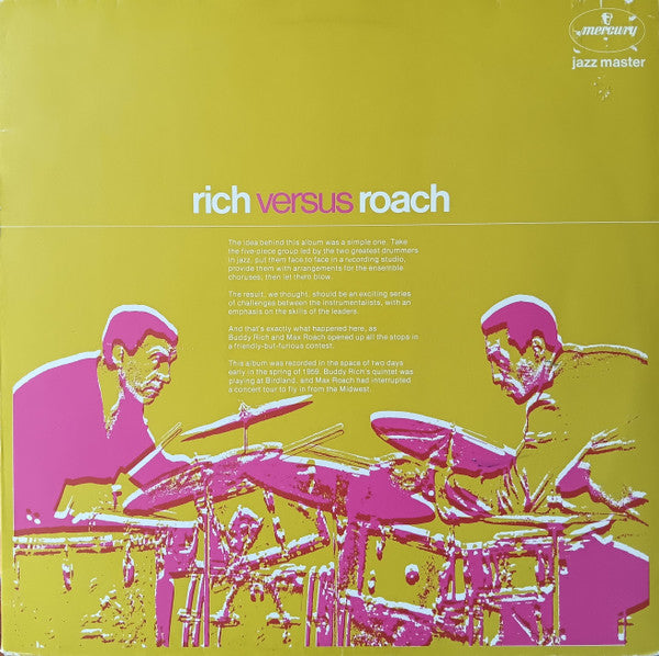 Buddy Rich And Max Roach : Rich Versus Roach (LP, Album)