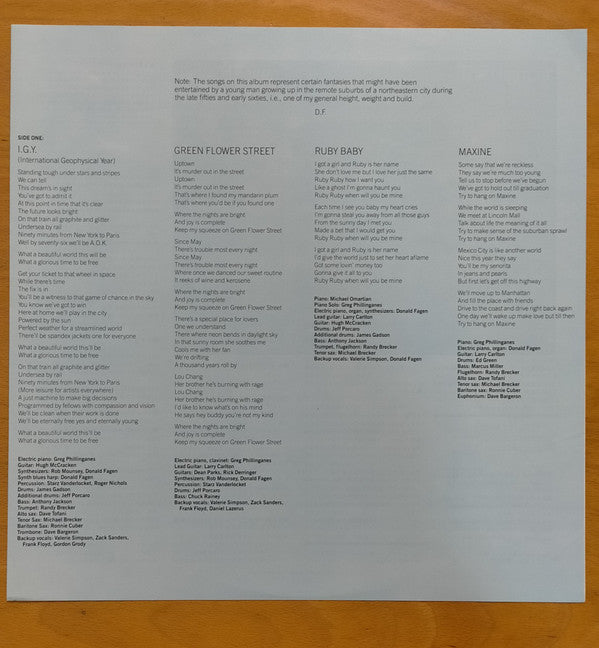 Donald Fagen = Donald Fagen : The Nightfly = ナイトフライ (LP, Album)