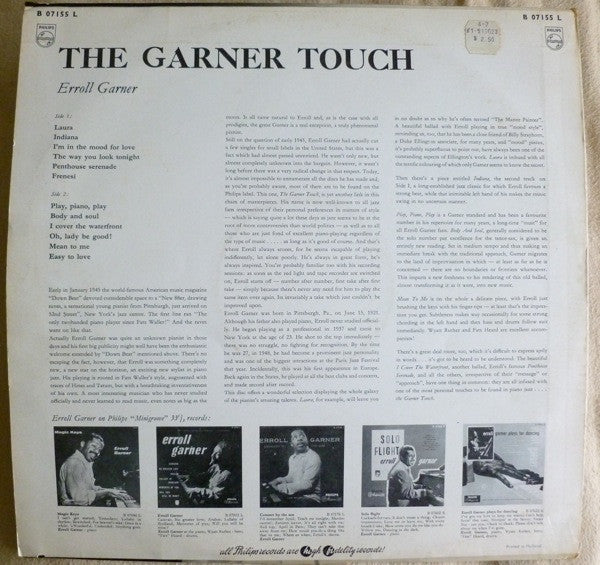 Erroll Garner : The Garner Touch (LP, Album)