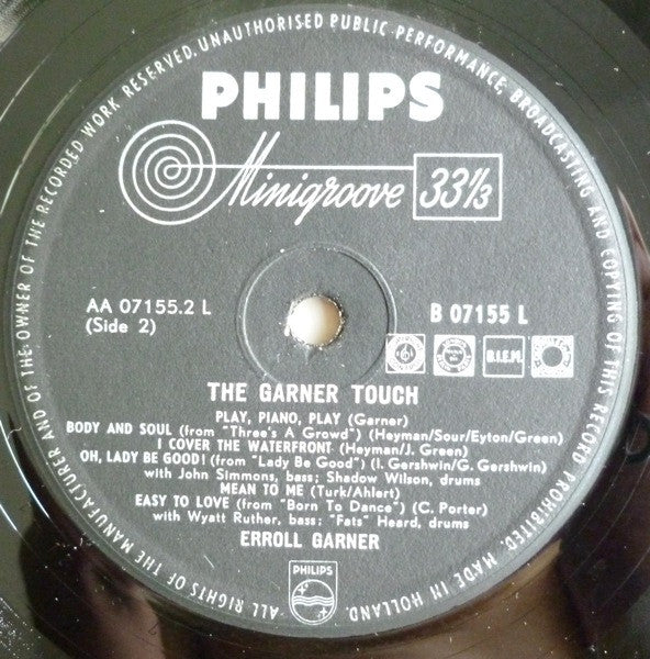 Erroll Garner : The Garner Touch (LP, Album)