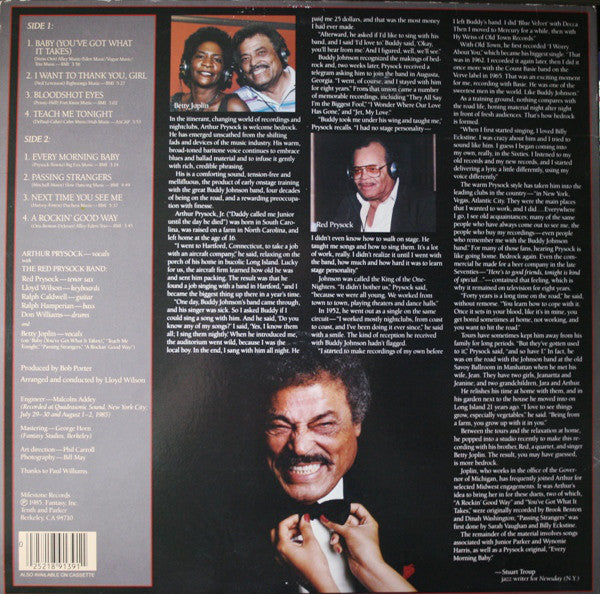 Arthur Prysock : A Rockin' Good Way (LP, Album)