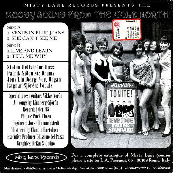 The Hymen Of Tongues : Venus In Blue Jeans (7", EP, Mono)