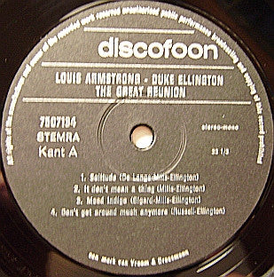 Louis Armstrong, Duke Ellington : The Great Reunion ! (LP, Comp)