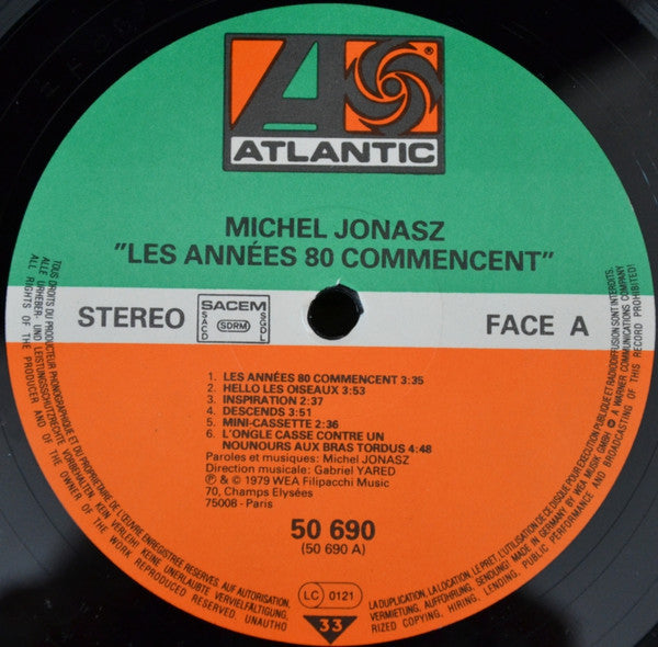 Michel Jonasz : Les Années 80 Commencent (LP)