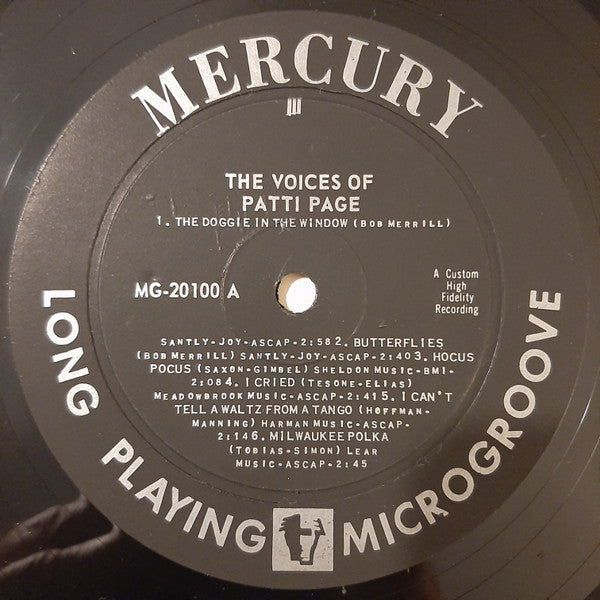 Patti Page : The Voices Of Patti Page (LP, Album, Mono, RP)