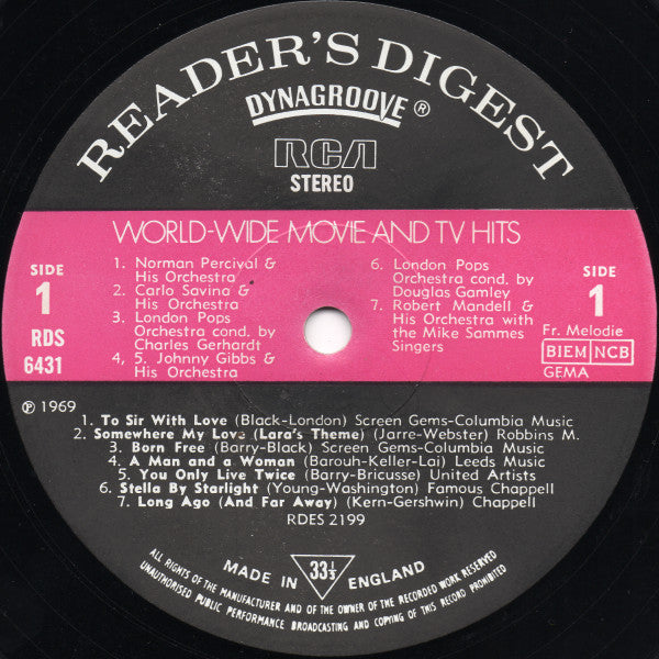 Various : World-Wide Movie And TV Hits / Broadway Hit Parade (2xLP, Comp)