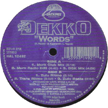 Dekko : Words (12")