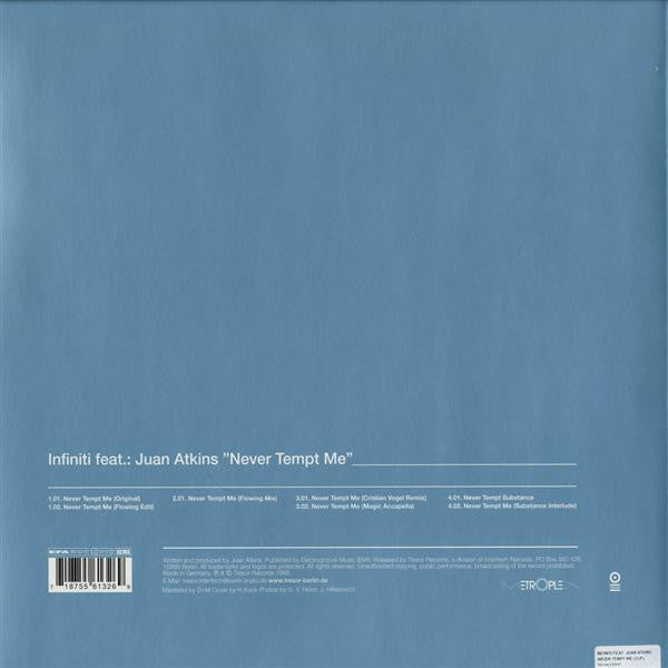 Infiniti Feat.: Juan Atkins : Never Tempt Me (2x12")