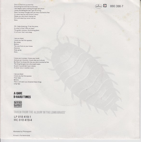 The Boomtown Rats : Dave (7", Single)