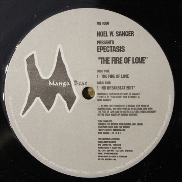 Noel W. Sanger Presents Epectasis : The Fire Of Love (12")
