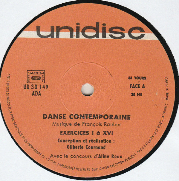 François Rauber : Danse Contemporaine - Musique Pour Exercices Et Improvisations (LP, RE)