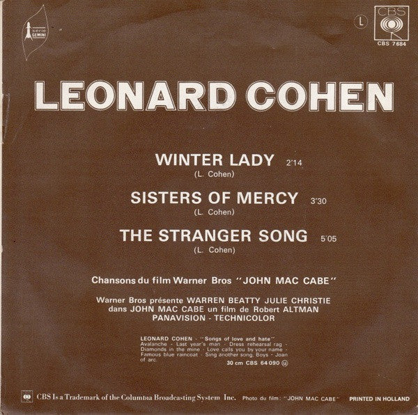 Leonard Cohen : Winter Lady (7")