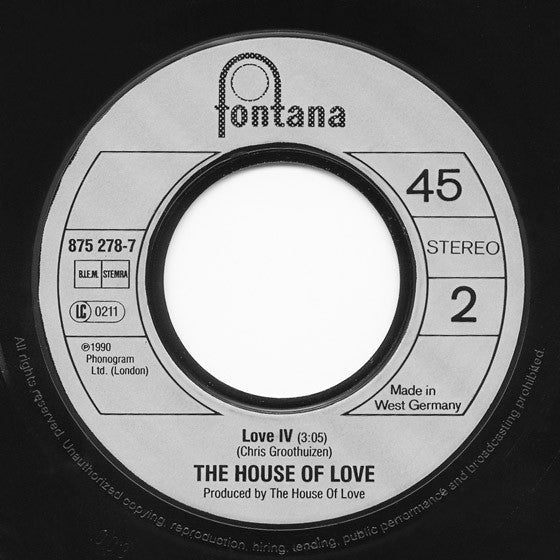 The House Of Love : Beatles And The Stones (Remix) (7", Single)