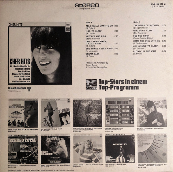 Cher : Chér Hits (LP, Album, RE)