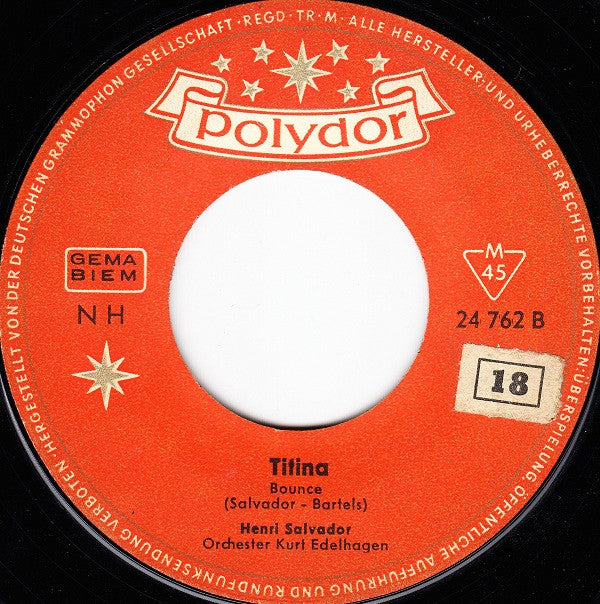 Henri Salvador : Der Löwe Schläft Heut' Nacht / Titina (7", Single, Mono)