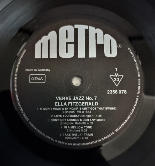 Ella Fitzgerald : Verve Jazz No. 7 (LP, Comp)