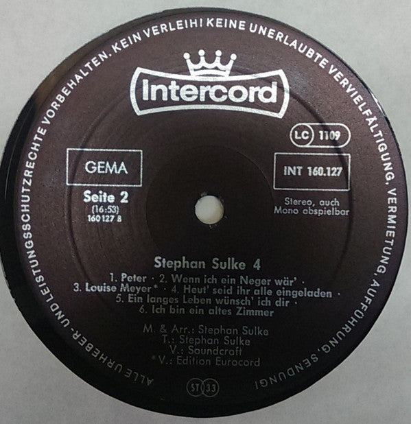 Stephan Sulke : Stephan Sulke 4 (LP, Album)