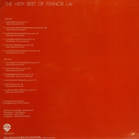 Francis Lai : The Very Best Of Francis Lai (LP, Comp)