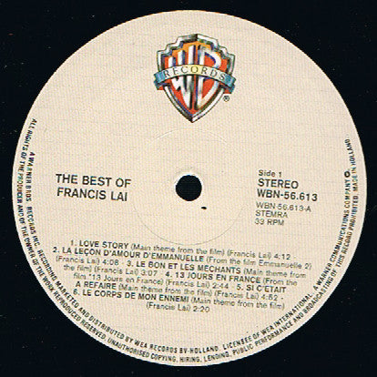 Francis Lai : The Very Best Of Francis Lai (LP, Comp)