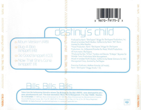 Destiny's Child : Bills, Bills, Bills (CD, Single)