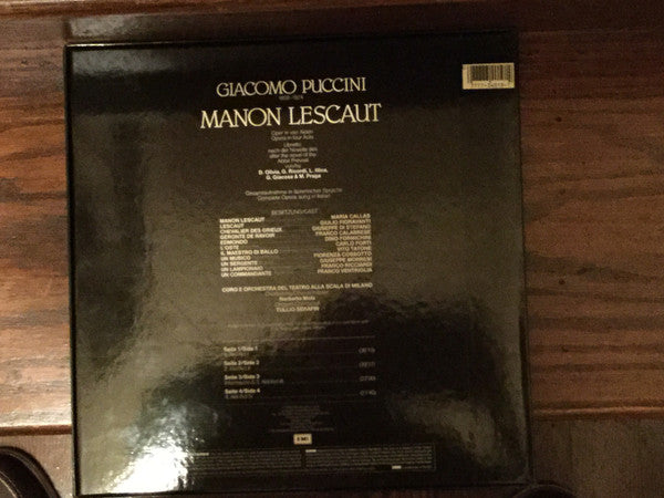 Giacomo Puccini, Maria Callas, Giuseppe Di Stefano, Giulio Fioravanti, Orchestra Del Teatro Alla Scala E Coro Del Teatro Alla Scala, Tullio Serafin : Manon Lescaut (Box + 2xLP, Mono, RM)