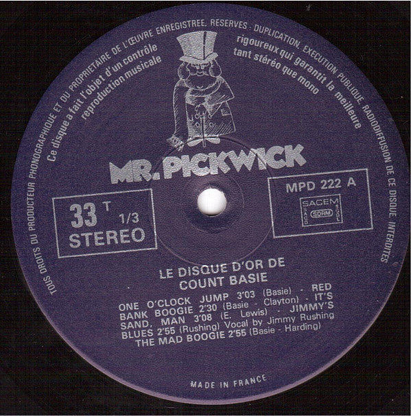 Count Basie : Le Disque D'Or De Count Basie (LP, Comp, RE)