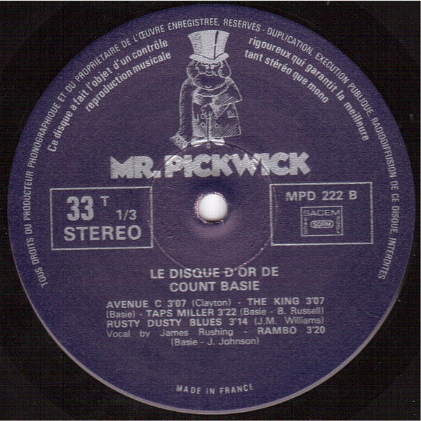 Count Basie : Le Disque D'Or De Count Basie (LP, Comp, RE)
