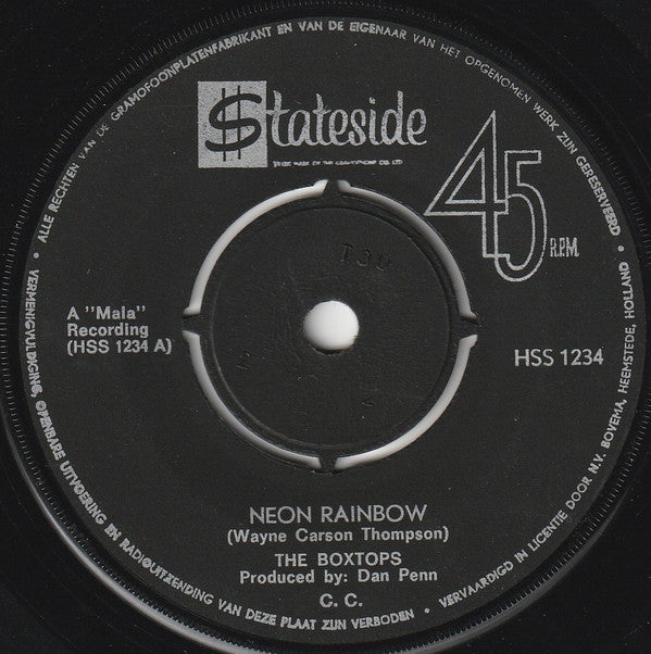 Box Tops : Neon Rainbow (7", Single)