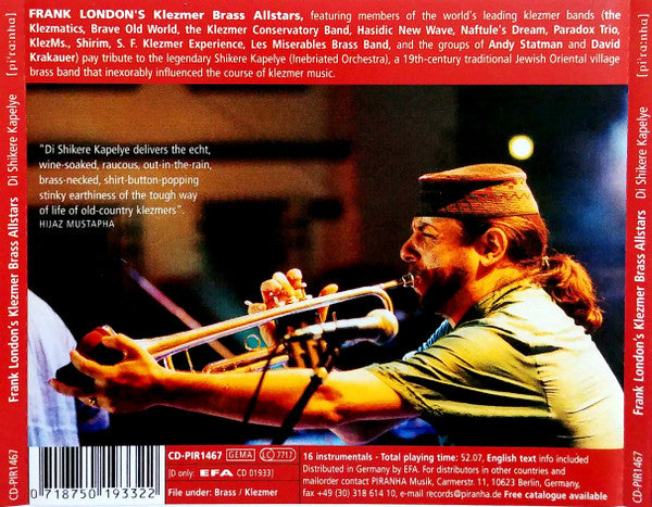 Frank London's Klezmer Brass Allstars : Di Shikere Kapelye (Jewish-Oriental Village Brass From NYC's Lower East Side) (CD, Album)