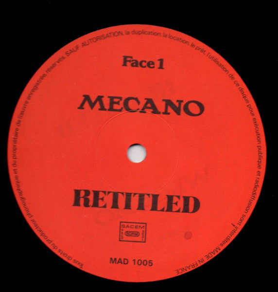 Mecano (2) : Retitled (LP, Comp + 7", Single)