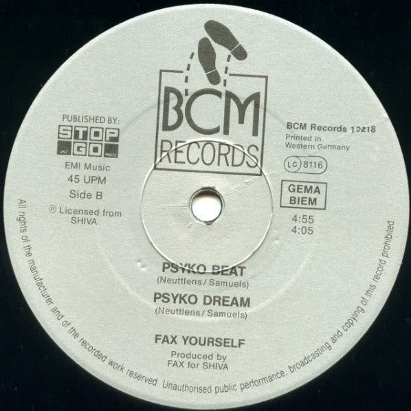 Fax Yourself : (Walking On) Sunshine 89 (12")