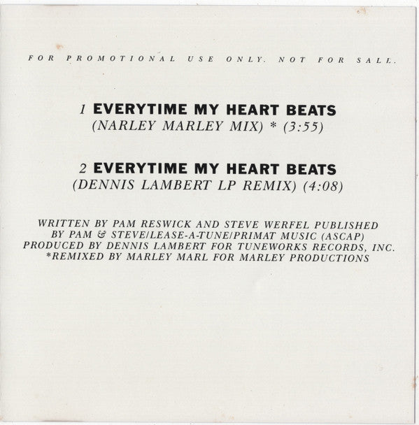 Riff : Everytime My Heart Beats (CD, Single, Promo)