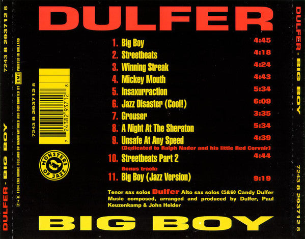 Hans Dulfer : Big Boy (CD, Album)