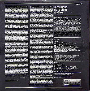 Suzanne Haïk Vantoura : La Musique De La Bible Révélée: Une Notation Millénaire Aujourd'hui Décryptée Par  Suzanne Haïk Vantoura (LP, Album, Gat)
