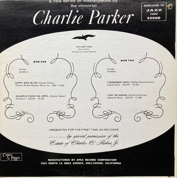 Charlie Parker : The Happy "Bird" (LP)