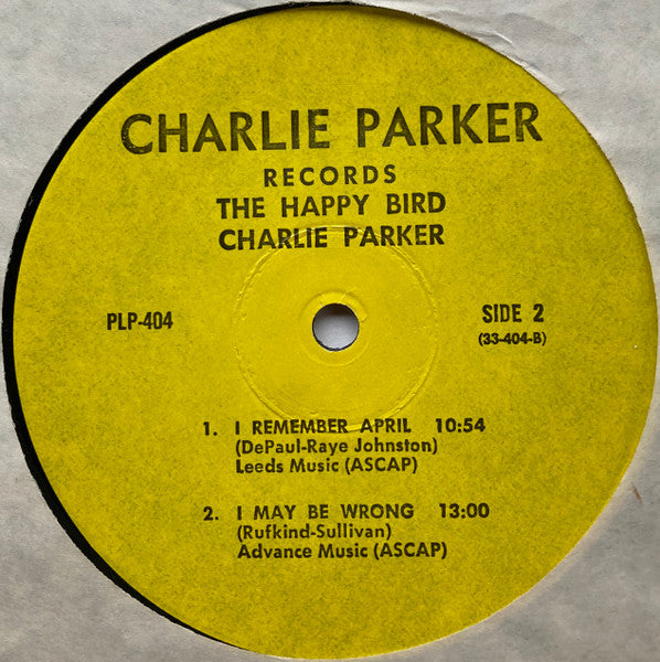 Charlie Parker : The Happy "Bird" (LP)