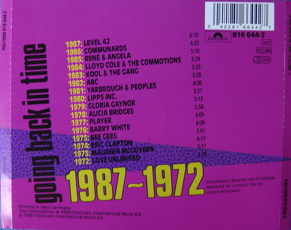 Various : Going Back In Time - Volume 1: 1987-1972 (CD, Comp)