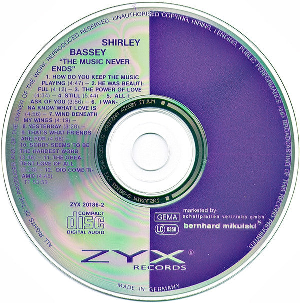 Shirley Bassey : Keep The Music Playing (CD, Album)
