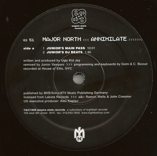 Major North : Annihilate (The Junior Vasquez Remixes) (12")